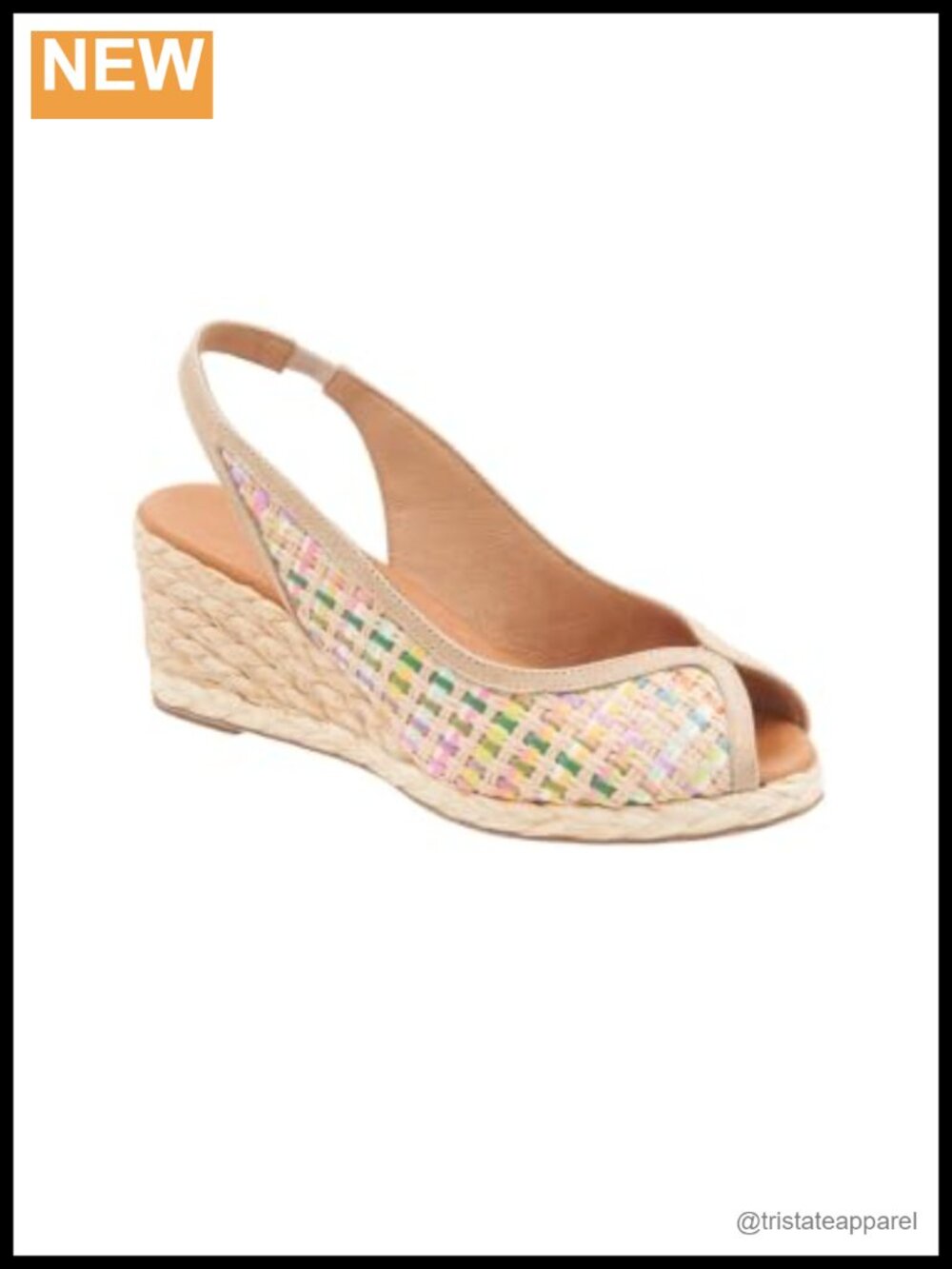 Espadrille Wedge Sandals Leather Peep Toe Slingback